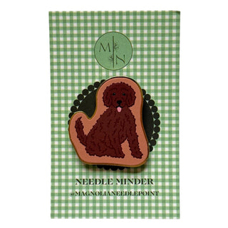 Brown Doodle Dog Needle Minder