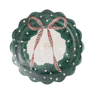 CCH1340 - Wreath Shaped Christmas Paper Salad Plates