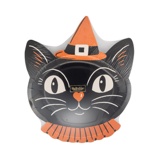 VHP1342 - Vintage Witchy Cat Plate