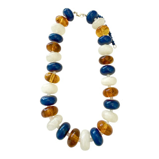 Bailey Beaded Necklace - Navy Mix
