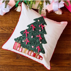 Square Pillow Whimsical Tree