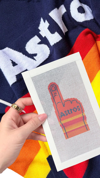 Astros Foam Finger Printed Canvas