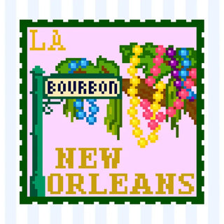 New Orleans Stamp Canvas