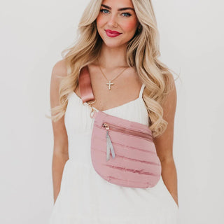 Jolie Puffer Bum Bag - Pink