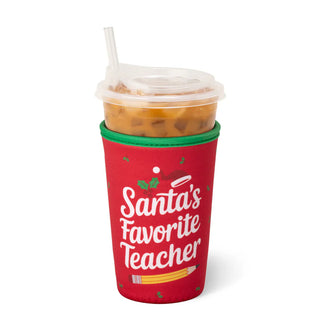 SWIG: Iced Cup Coolie Medium - Santa's Favorite Teacher