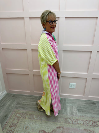 Blakely Seer Sucker Gingham Dress