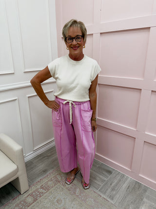 The Presley Pant - Washed Lavender