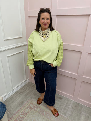 The Elevated Sweatshirt - Apple Green