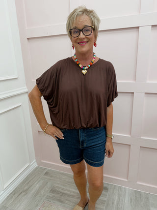 Emery Top - Brown