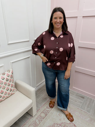 French Affair Top - Burgundy