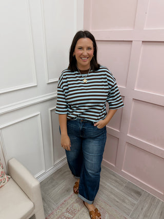 Charlotte Top - Blue Brown