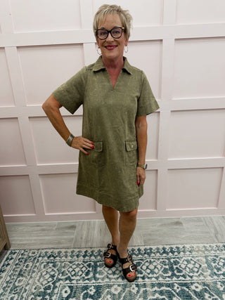 Harvest Moon Dress - Olive
