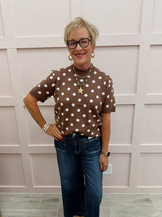 Joan Spotted Sweater Top
