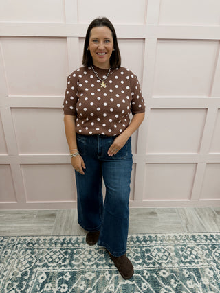 Joan Spotted Sweater Top