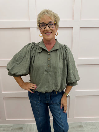 Stacy Staple Top - Olive