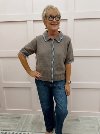 Simple Joy Brown Sweater
