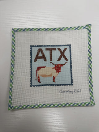 ATX travel stamp needlepoint canvas