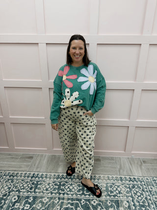 In Full Bloom Top - Teal