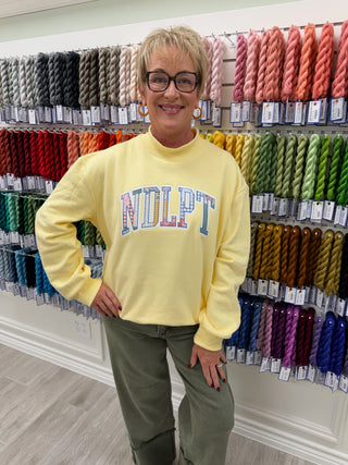 Needlepoint Mock Neck / Butter