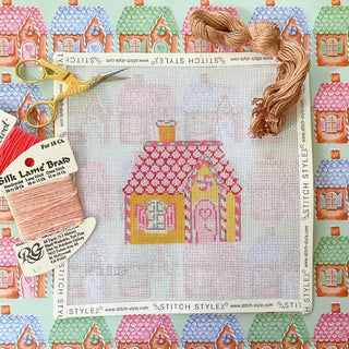 Emily Quigley: Pink Gingerbread House Canvas