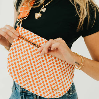 Westlyn Woven Bag - Checkered Orange