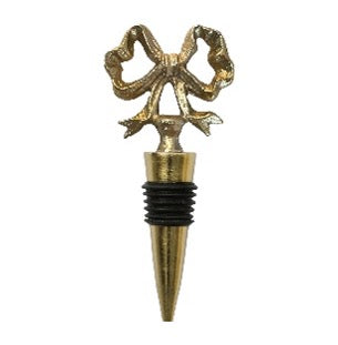 Wine Stopper - Gold Bow